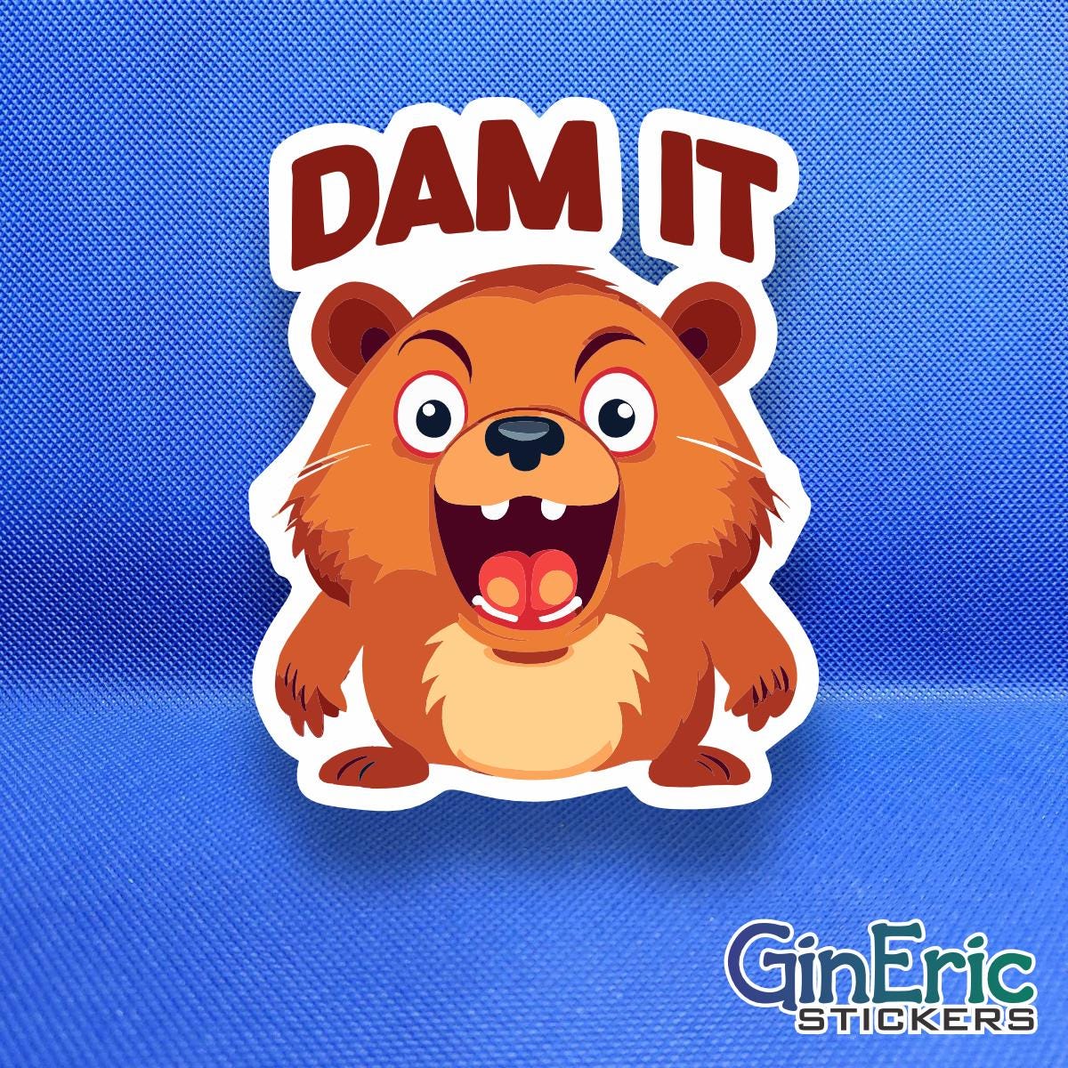 Dam It Beaver Weatherproof Sticker