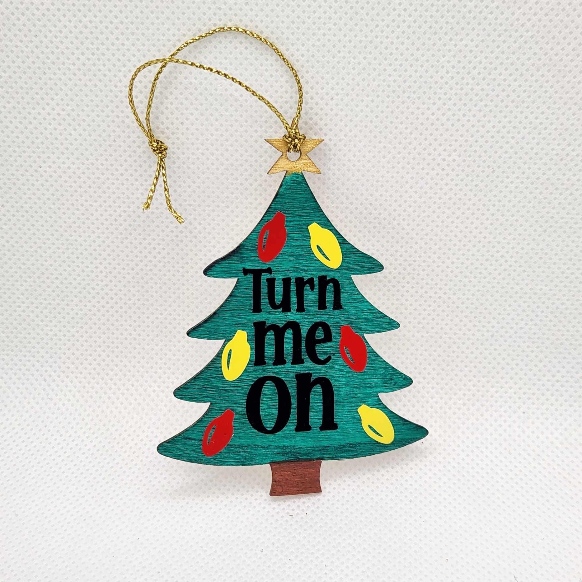 Turn Me On Christmas Tree Ornament