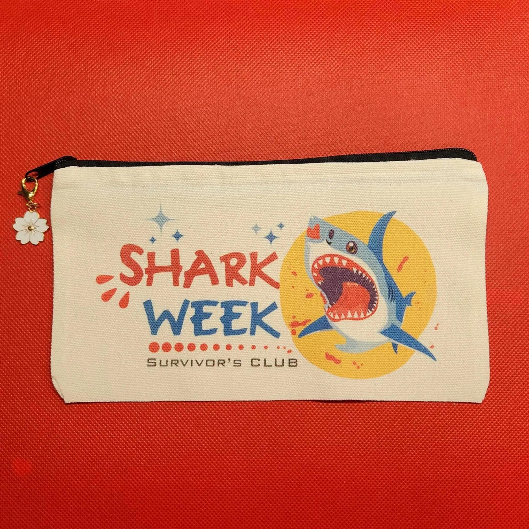 Shark Week Survival Club Zippered Pouch