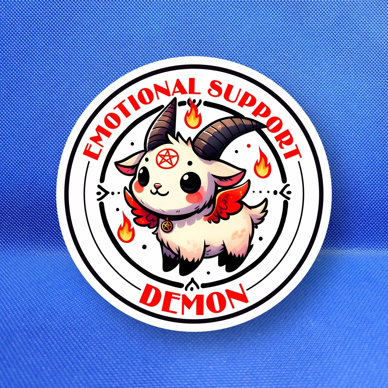Emotional Support Demon Weatherproof Sticker