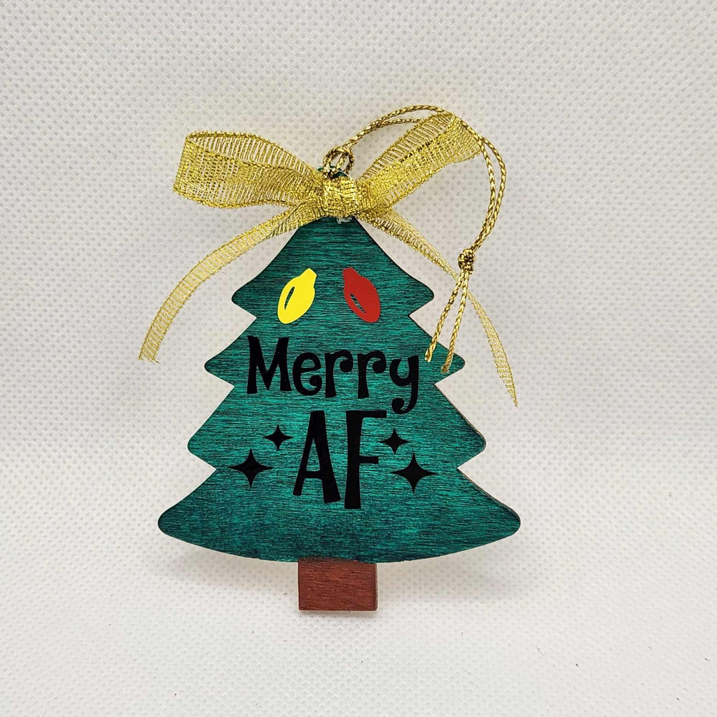 Merry AF Christmas Tree Ornament