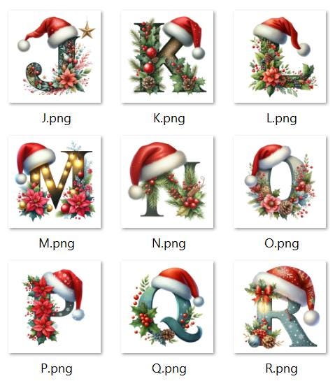Alphabet/Initial Christmas Glass Block
