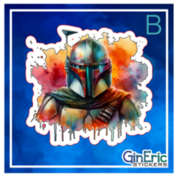 Darth Vader & Boba Fett Star Wars Variety Weatherproof Sticker