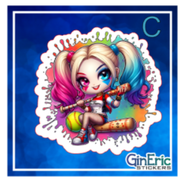 Deadpool Harley Quinn Groot Marvel Variety Weatherproof Sticker