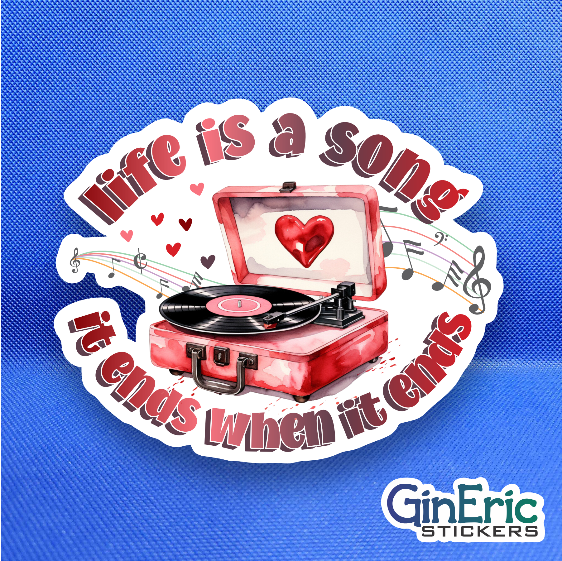 Life is a song, it ends when it ends Weatherproof Sticker Taylor Swift