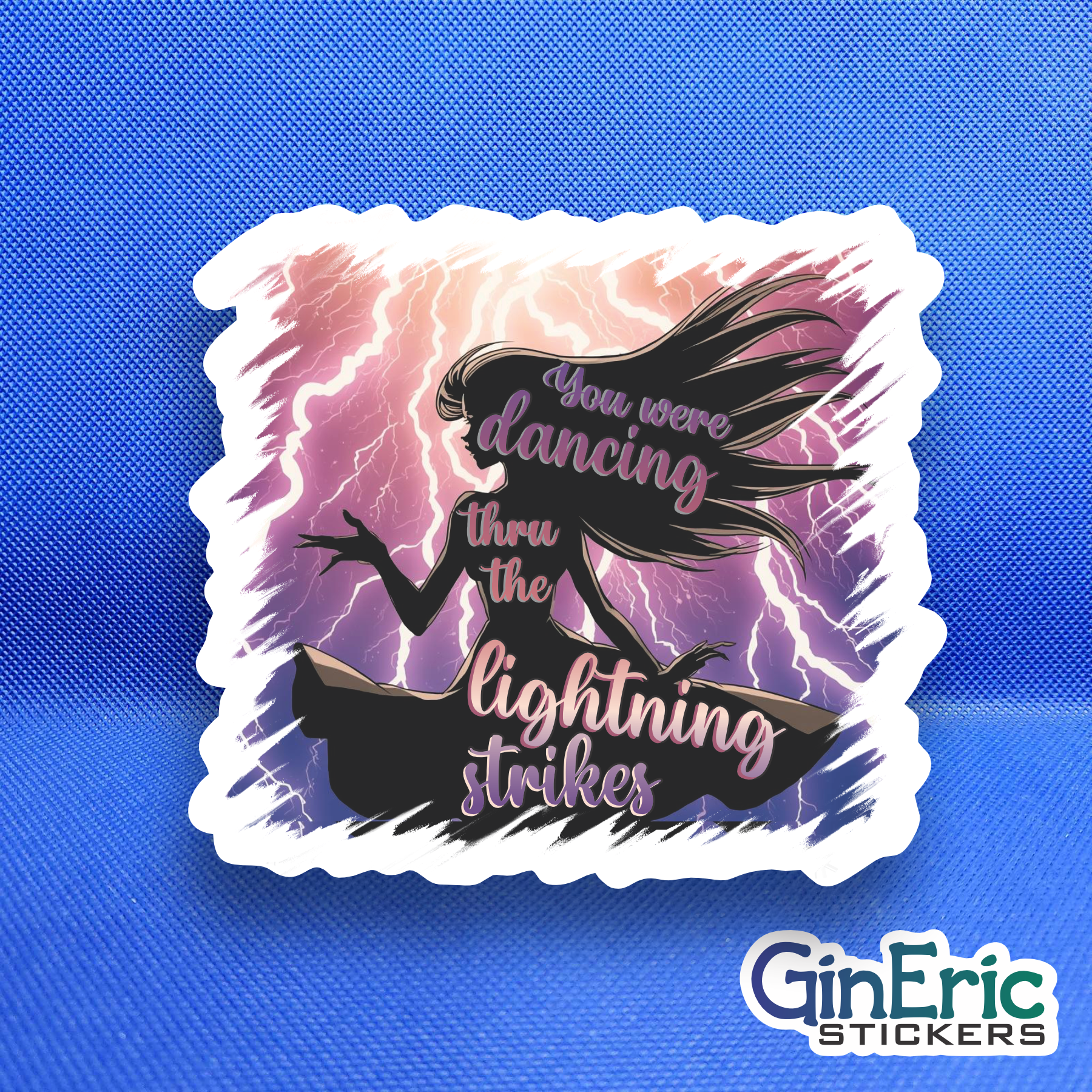 You were dancing thru the lightning strikes Weatherproof Sticker Taylor Swift