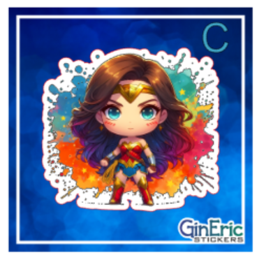Wonder Woman DC Variety Weatherproof Sticker