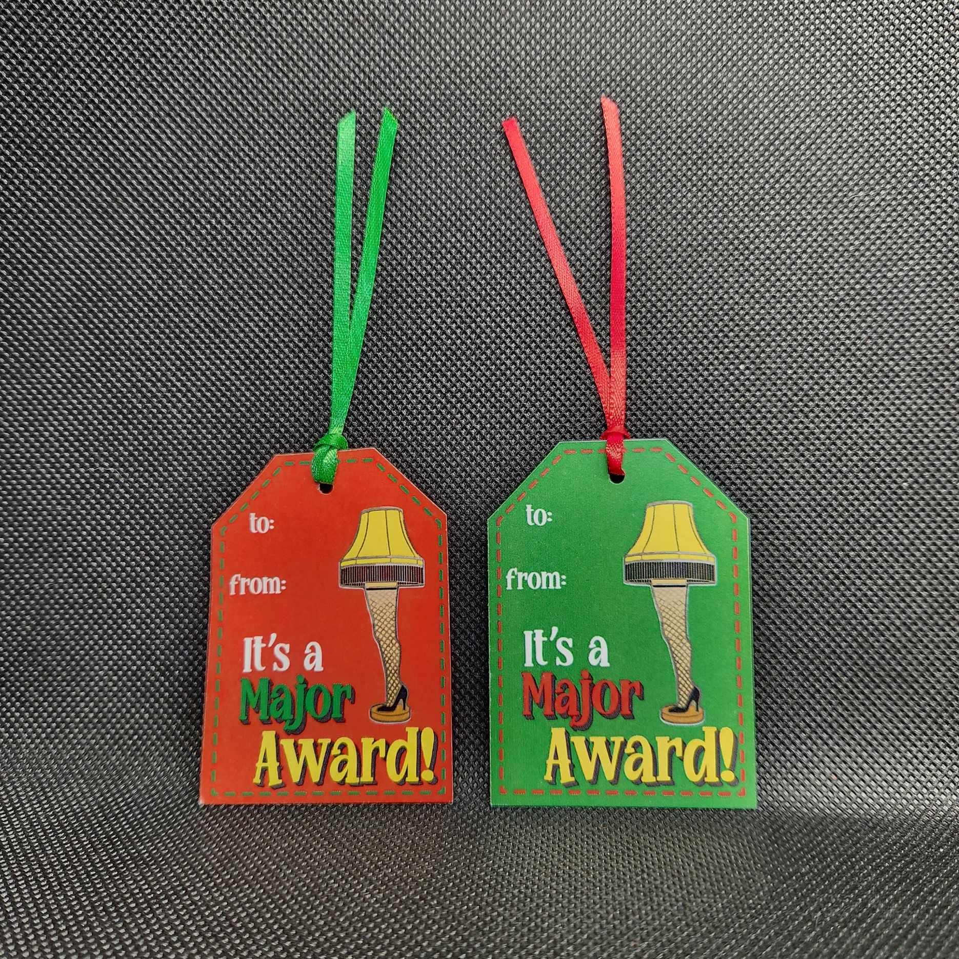 A Christmas Story Gift Tags: Major Award Leg Lamp - Set of 8