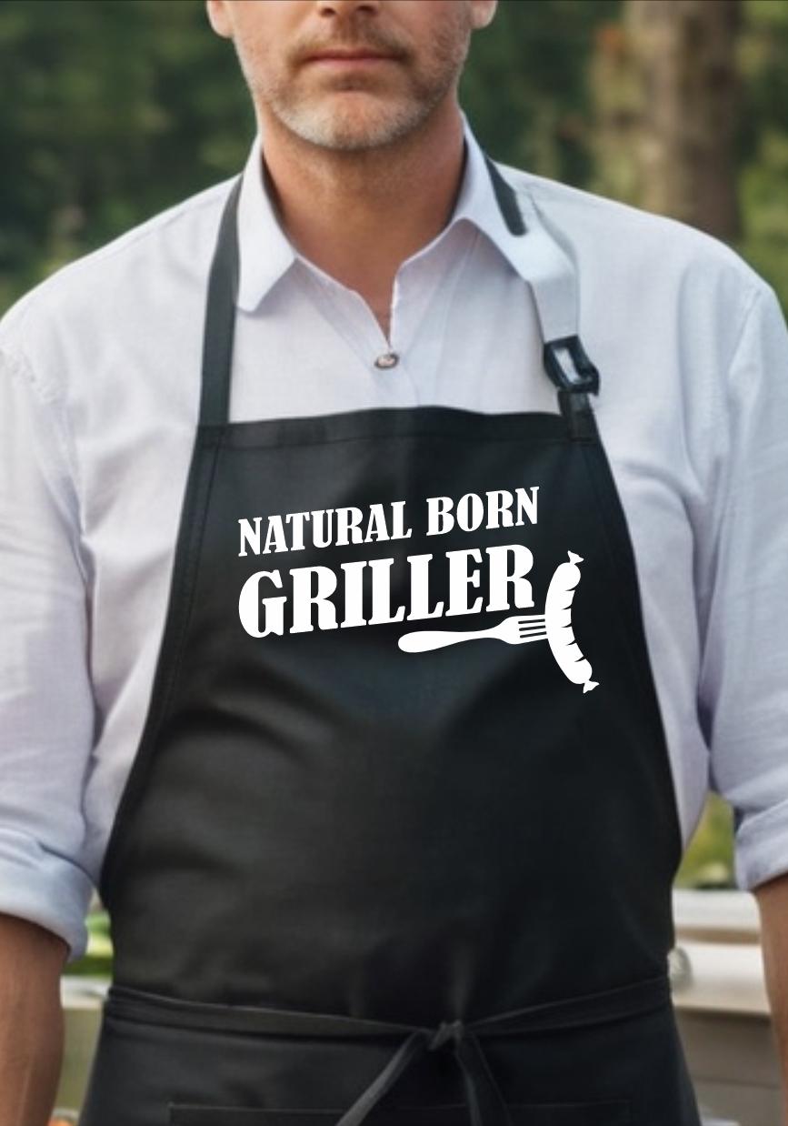 Natural Born Griller funny Apron