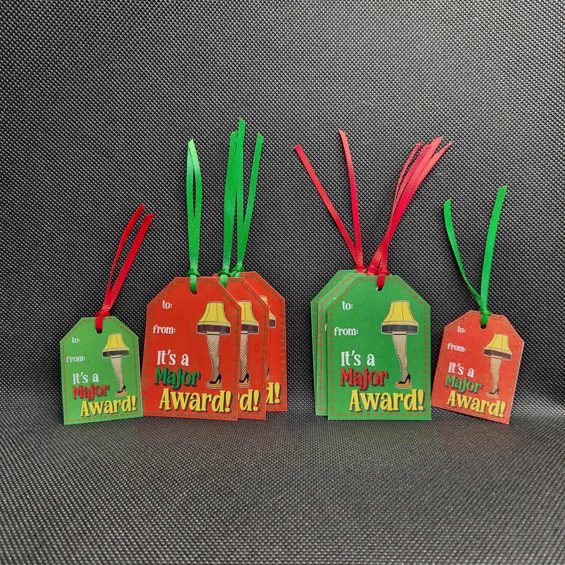 A Christmas Story Gift Tags: Major Award Leg Lamp - Set of 8