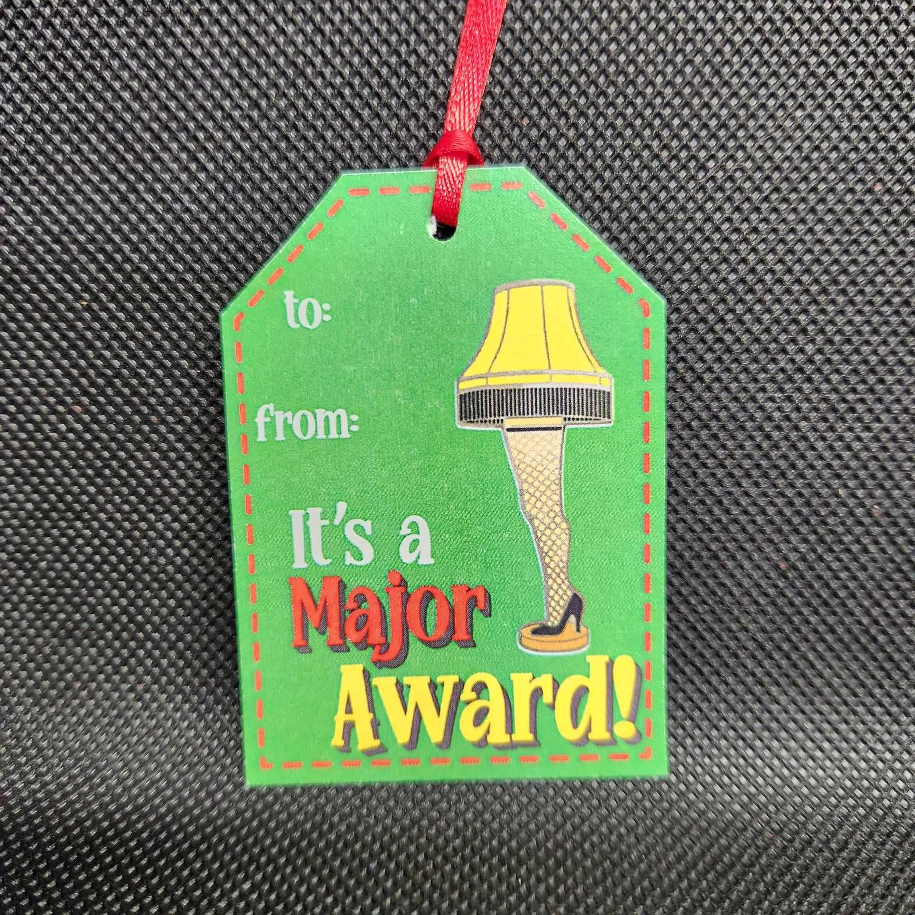 A Christmas Story Gift Tags: Major Award Leg Lamp - Set of 8