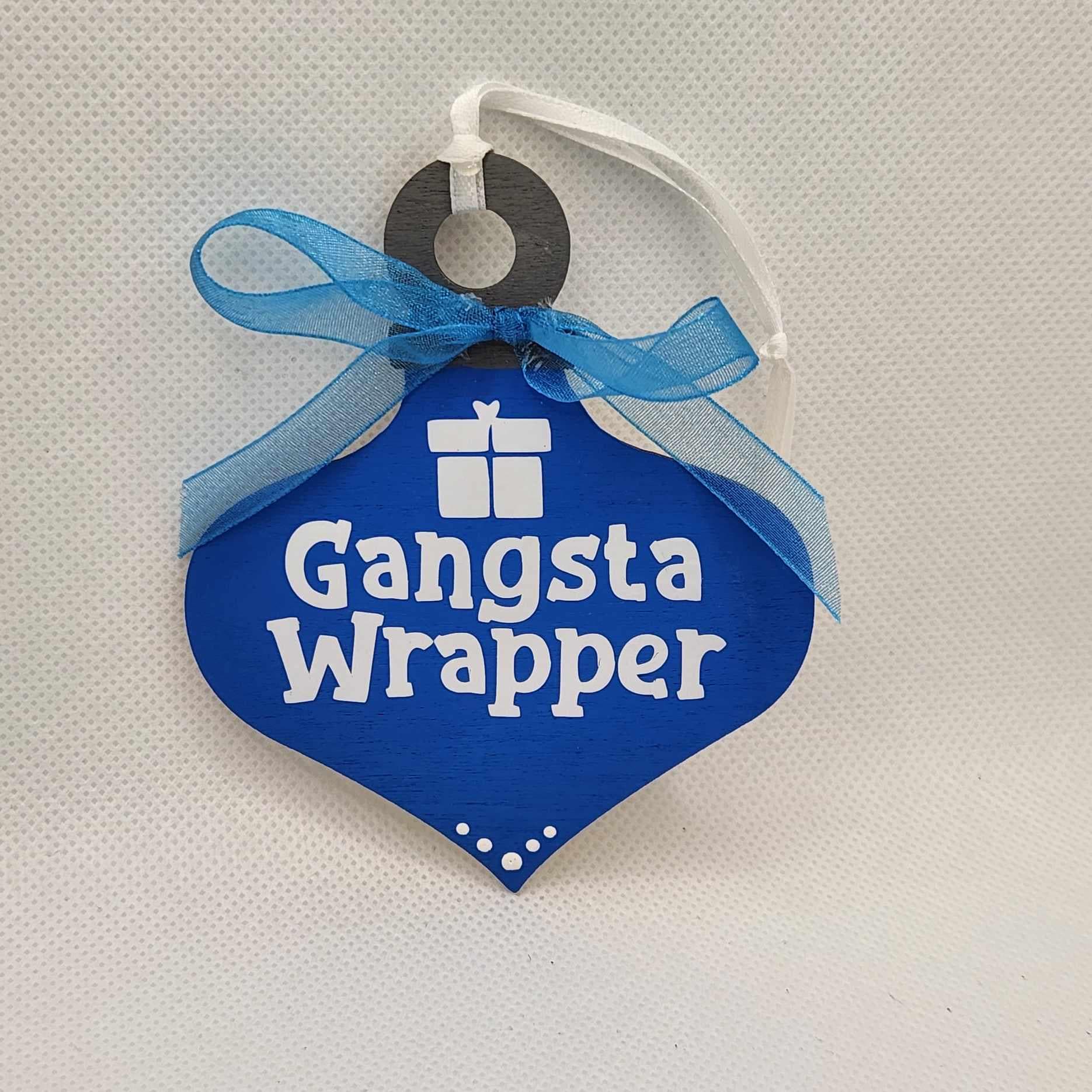 Gangsta Wrapper Christmas Tree Ornament variety