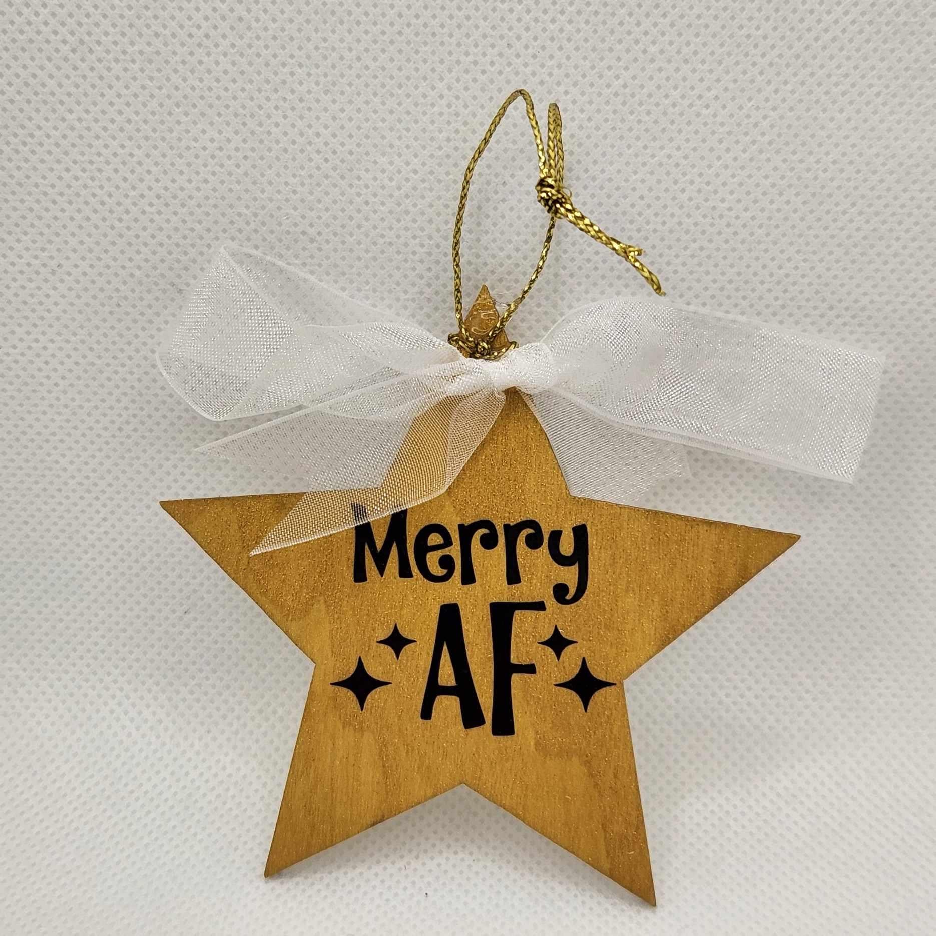 Merry AF Christmas Tree Ornament