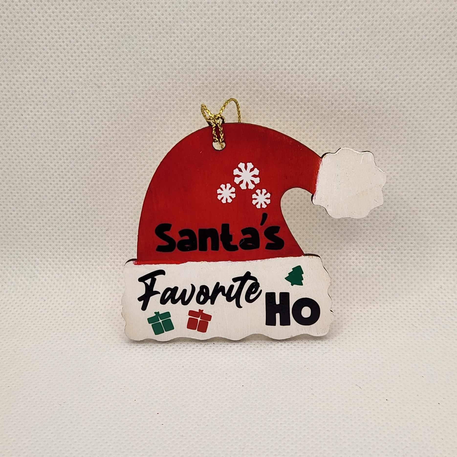 Santa's Favorite Ho Christmas Tree Ornament