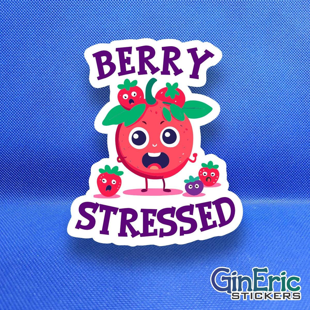 Berry Stressed Weatherproof Sticker