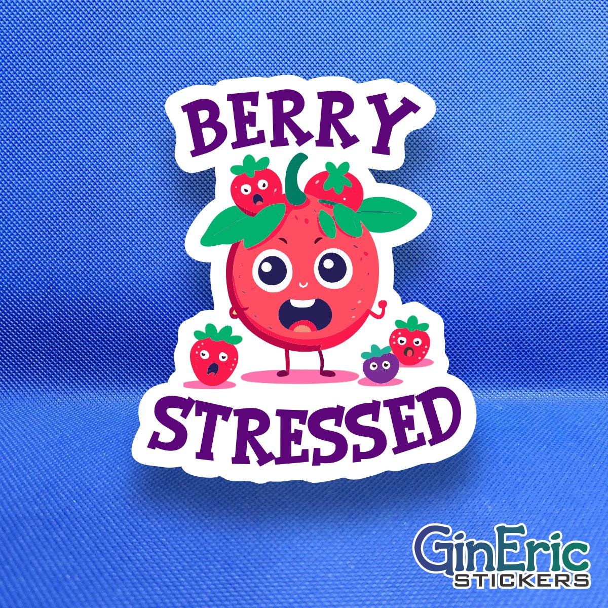 Berry Stressed Weatherproof Sticker