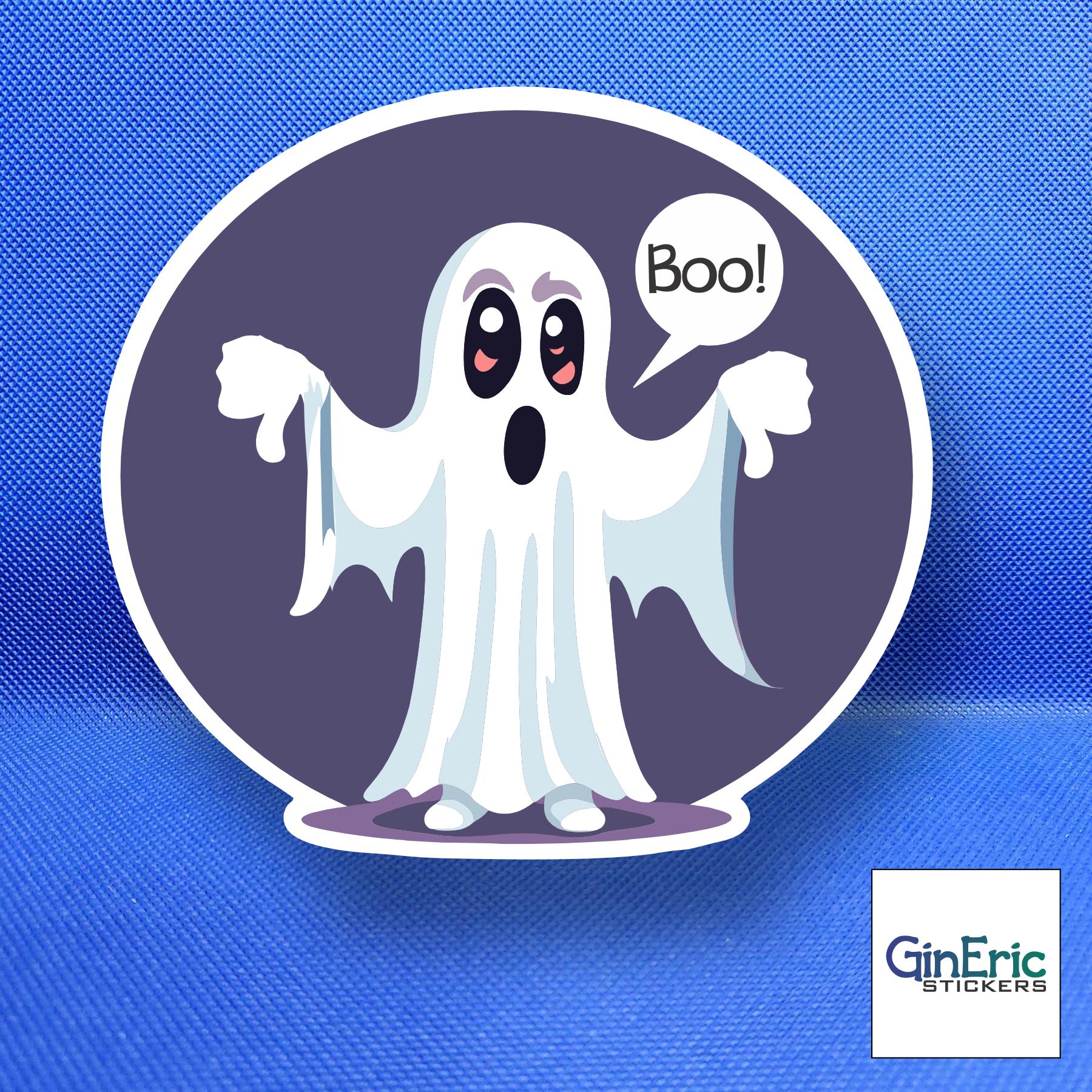 Boo! Ghost Weatherproof Sticker